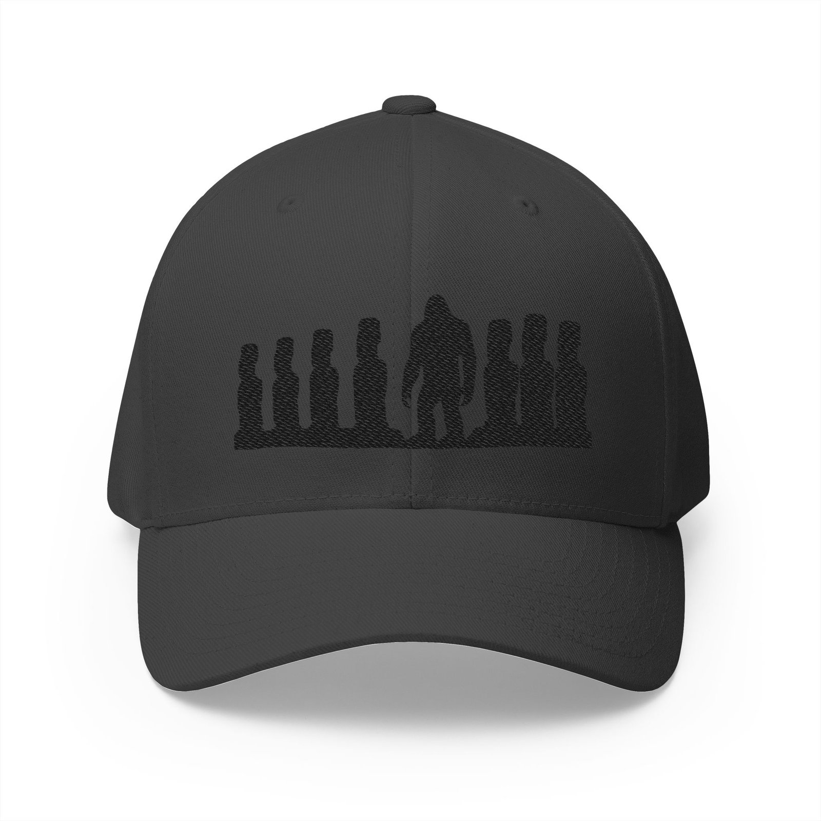 easter island moai statue mystery x bigfoot silhouette collab flexfit hat | embroidered baseball hat gift easter island moai statue mystery x bigfoot silhouette collab flexfit hat | embroidered baseball hat gift