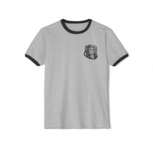 bigfoot x moai silhouette ringer tee | its hide oclock tourist photo tee | retro sasquatch shirt with front patch & distressed back graphic