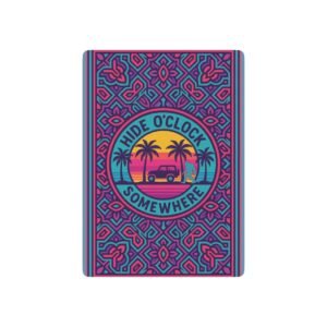 hide oclock somewhere playing cards | tropical jeep & palm tree deck with vaporwave design | bigfoot easter egg collectible