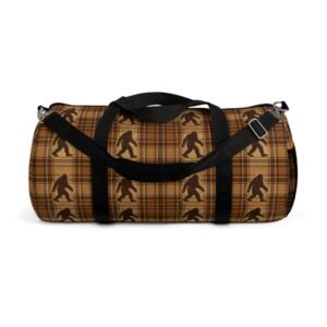 premium duffle bag perfect plaid neutral bigfoot luggage bag for travel gear | small & large sasquatch adventure bag