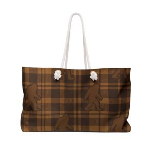 Home bigfoot plaid 'local legend' oversized xl weekender bag | extra large travel tote